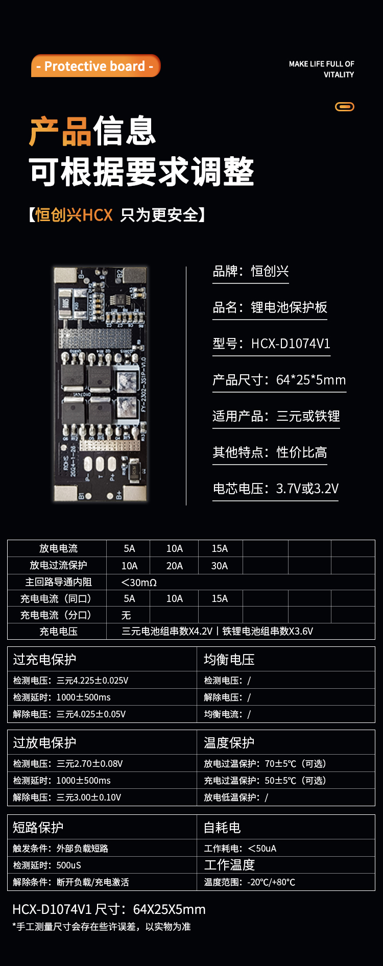 D1074V1 3串20A路燈照明保護板(圖1)